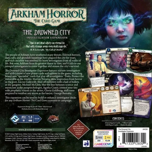 Arkham Horror LCG: The Drowned City Investigator Expansion - Gaming Library