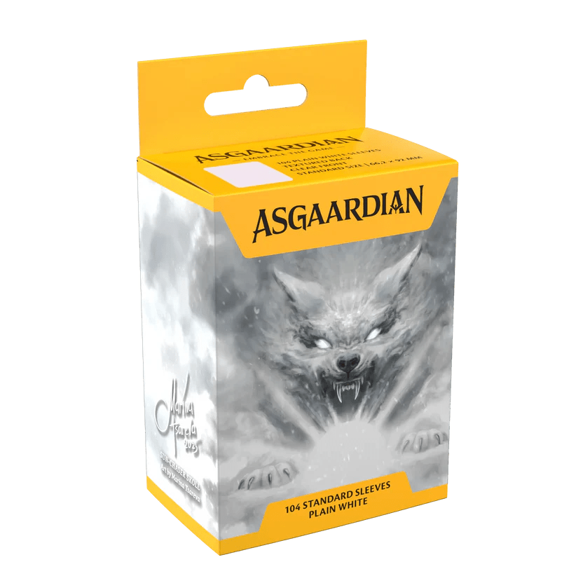 Asgaardian Plain White Standard Sleeve – Gaming Library