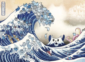Exploding Kittens 500 Piece Puzzle The Great Wave Off Cat - A - Gawa - Gaming Library