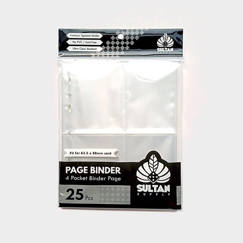 Sultan Supply Ultra Clear 4 Pocket Page Binder 7 Holes Gaming Library Sultan Supply Ultra Clear 4 Pocket Page Binder 7 Holes Gaming Library