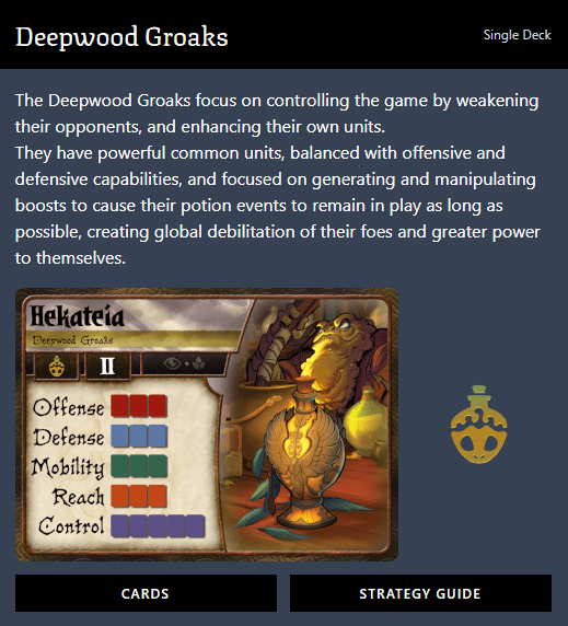 Summoner Wars (2nd Edition) Deepwood Groaks Faction Deck