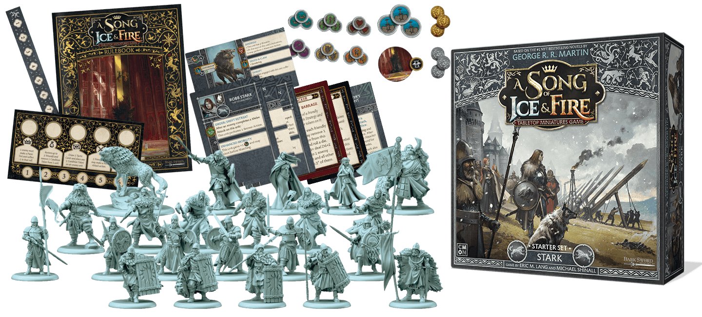 A Song of Ice & Fire: Tabletop Miniatures Game – Stark Starter Set - Gaming Library
