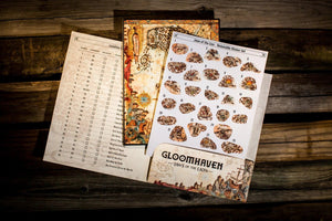 Gloomhaven: Jaws of The Lion - Removable Sticker Set & Map - Gaming Library
