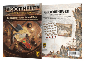 Gloomhaven: Jaws of The Lion - Removable Sticker Set & Map - Gaming Library