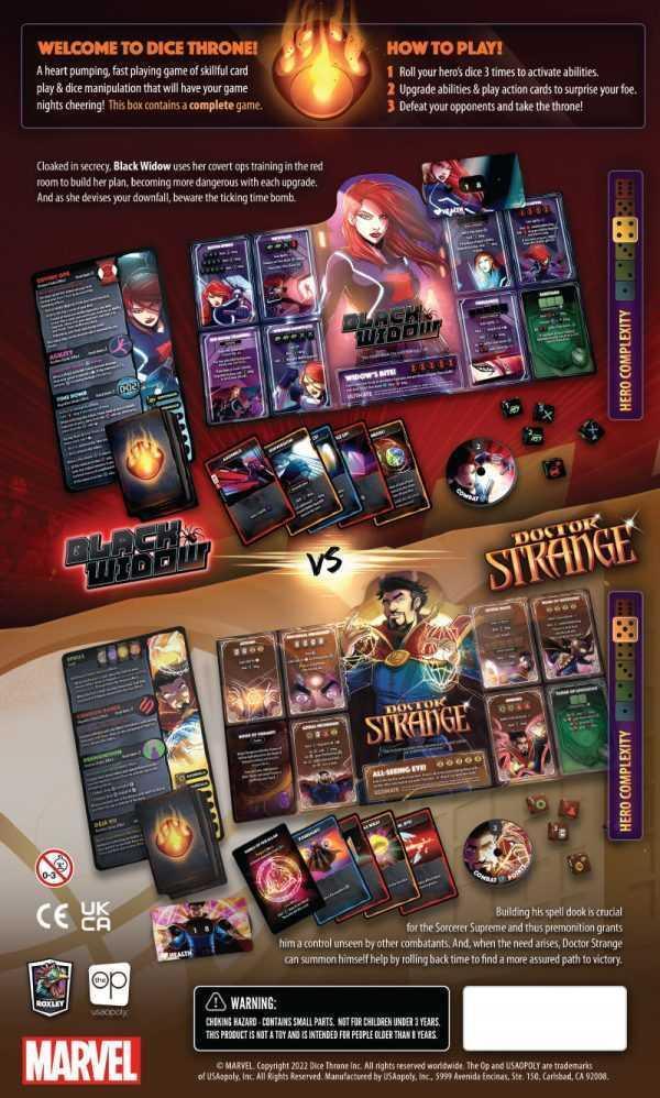 Marvel Dice Throne 2-Hero Box (Black Widow, Doctor Strange) - Gaming Library