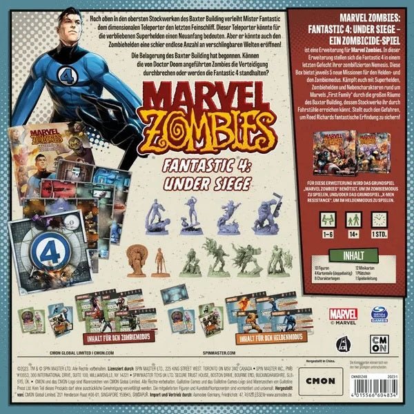 Marvel Zombies : A Zombicide Game Fantastic 4 Under Siege - Gaming Library