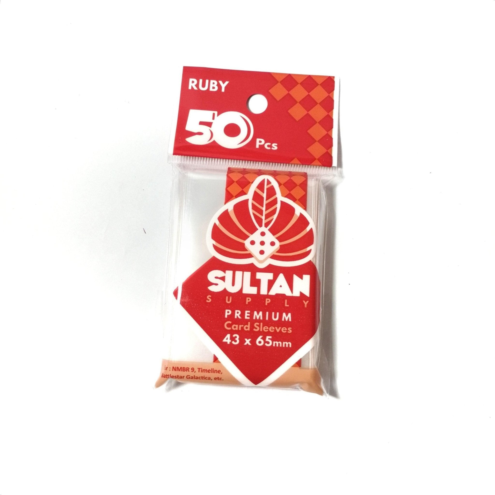 sultai card sleeves Sultan Supply Premium Card Sleeves: 43 x 65 Ruby – Gaming Library