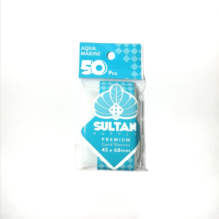 Sultan Supply Premium Card Sleeves: 45 x 68 Mini Euro Aquamarine - Gaming Library