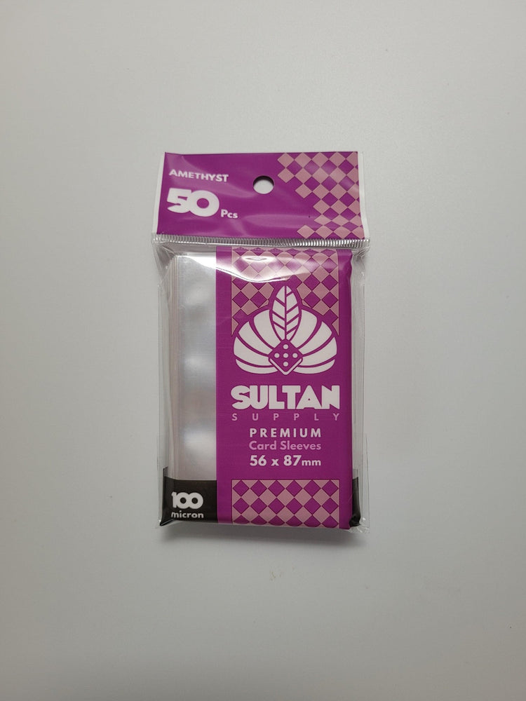 Sultan Supply Premium Card Sleeves: 56 x 87 mm Standard USA Amethyst (100 microns) - Gaming Library