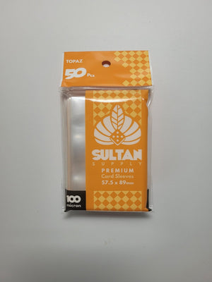 Sultan Supply Premium Card Sleeves: 57.5 x 89 mm Topaz (100 microns) - Gaming Library