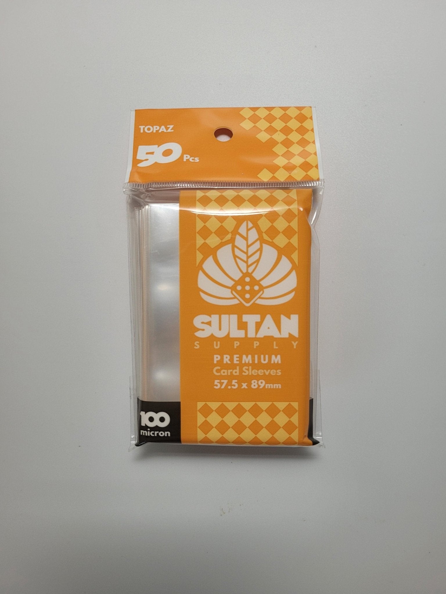 Sultan Supply Premium Card Sleeves: 57.5 x 89 mm Topaz (100 microns) - Gaming Library