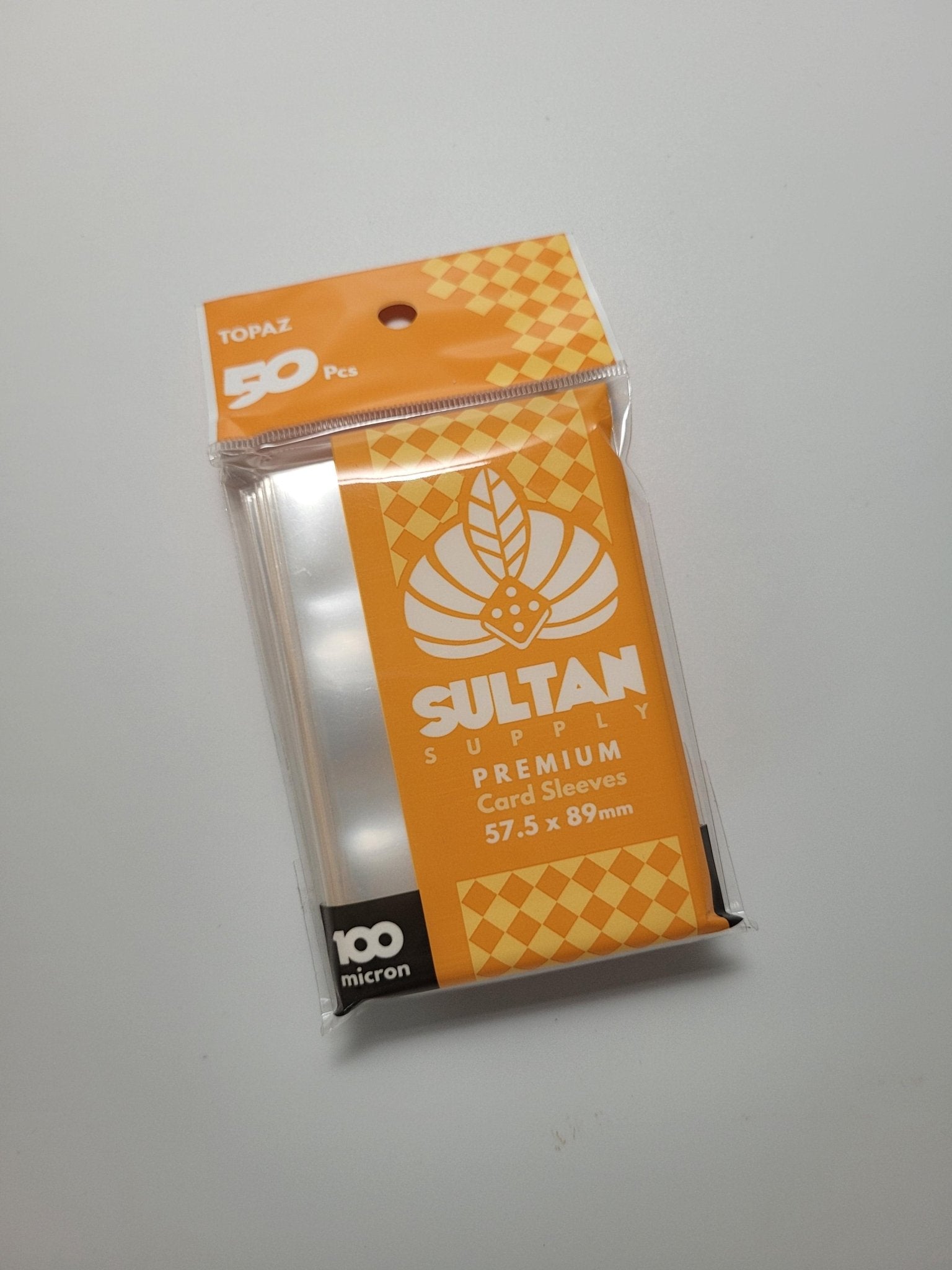 Sultan Supply Premium Card Sleeves: 57.5 x 89 mm Topaz (100 microns) - Gaming Library