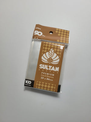 Sultan Supply Premium Card Sleeves: 59 x 86 mm Amber (100 microns) - Gaming Library