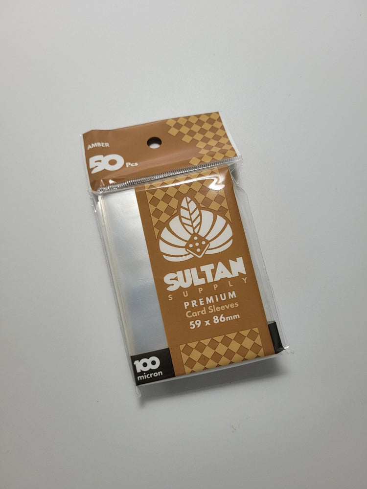 Sultan Supply Premium Card Sleeves: 59 x 86 mm Amber (100 microns) - Gaming Library