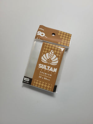 Sultan Supply Premium Card Sleeves: 59 x 86 mm Amber (100 microns) - Gaming Library