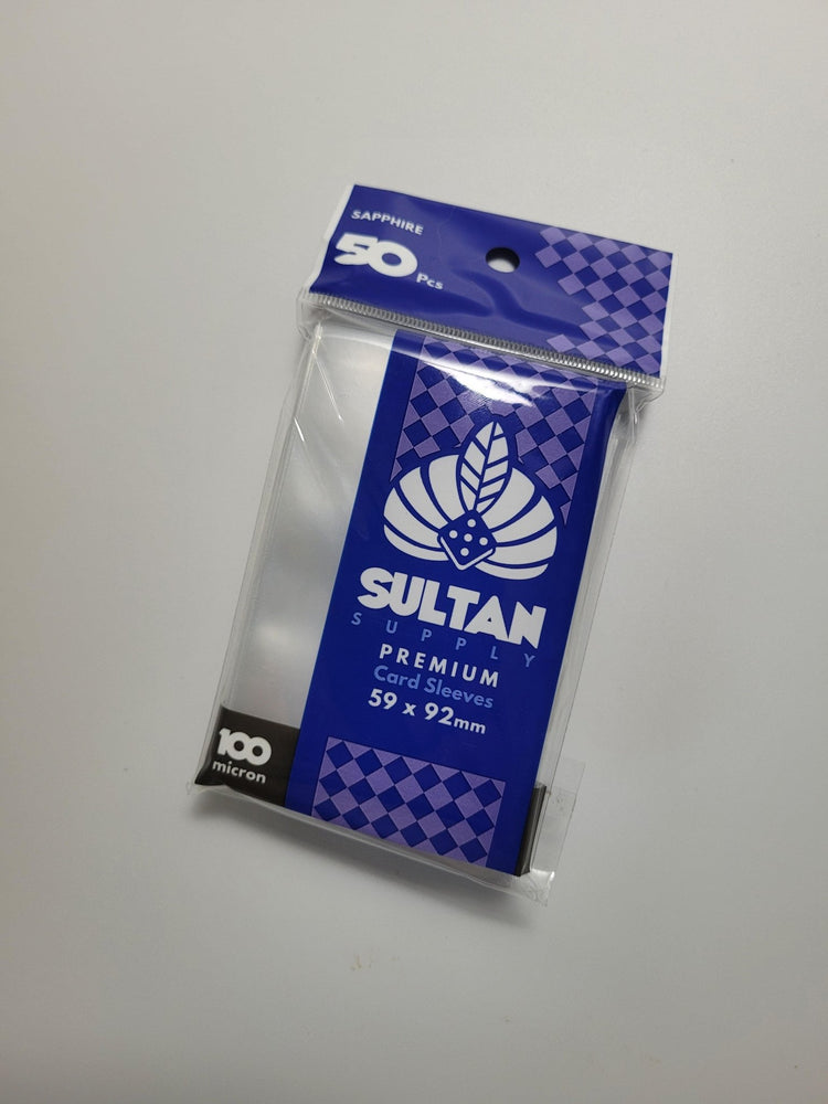 Sultan Supply Premium Card Sleeves: 59 x 92 mm Standard Euro Sapphire (100 microns) - Gaming Library