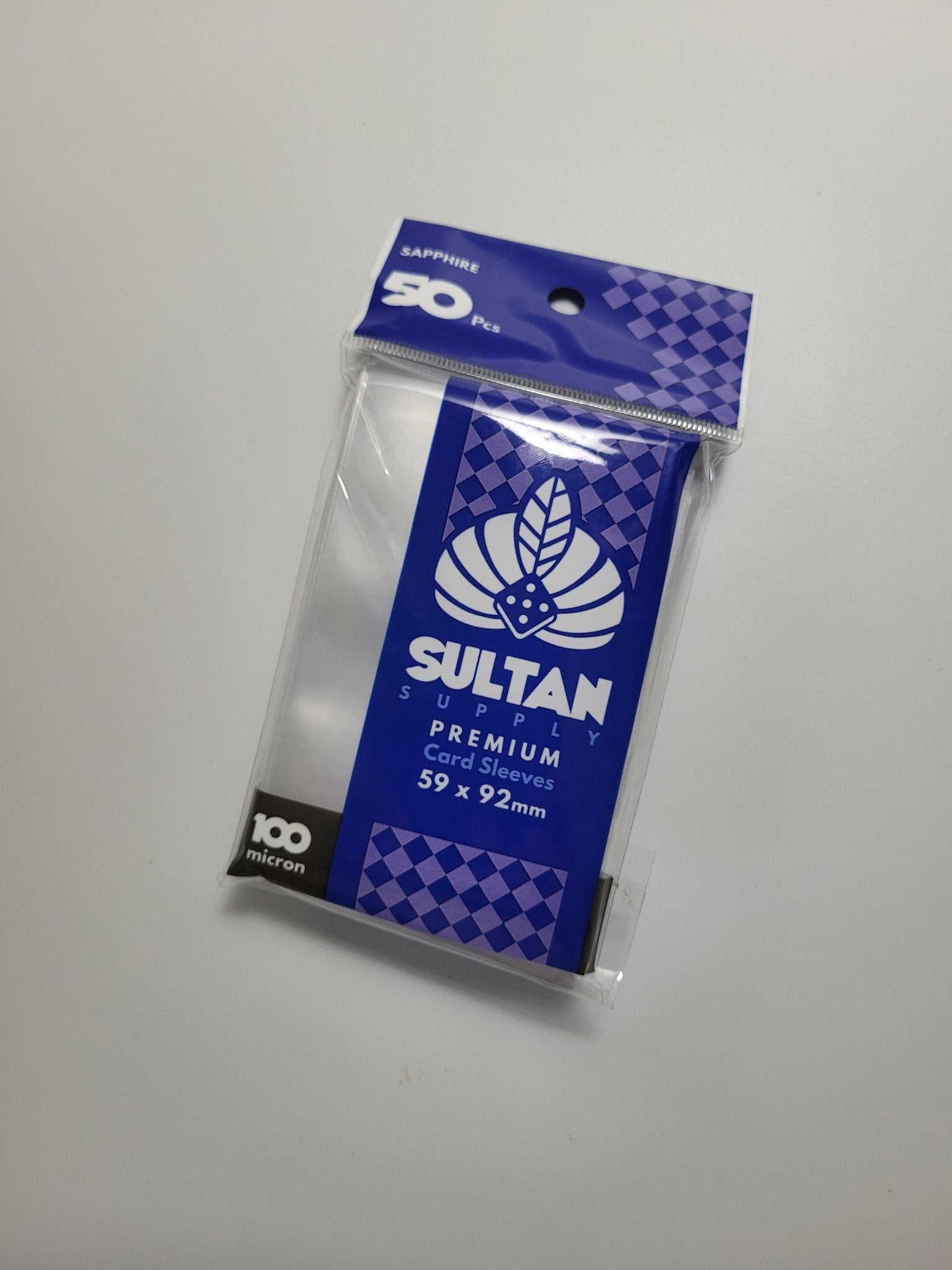 Sultan Supply Premium Card Sleeves: 59 x 92 mm Standard Euro Sapphire (100 microns) - Gaming Library