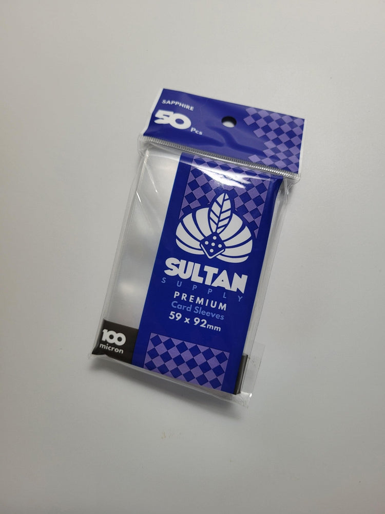 Sultan Supply Premium Card Sleeves: 59 x 92 mm Standard Euro Sapphire (100 microns) - Gaming Library