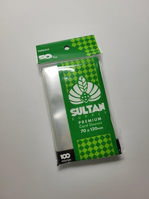 Sultan Supply Premium Card Sleeves: 70 x 120 mm Tarot Emerald (100 microns) - Gaming Library