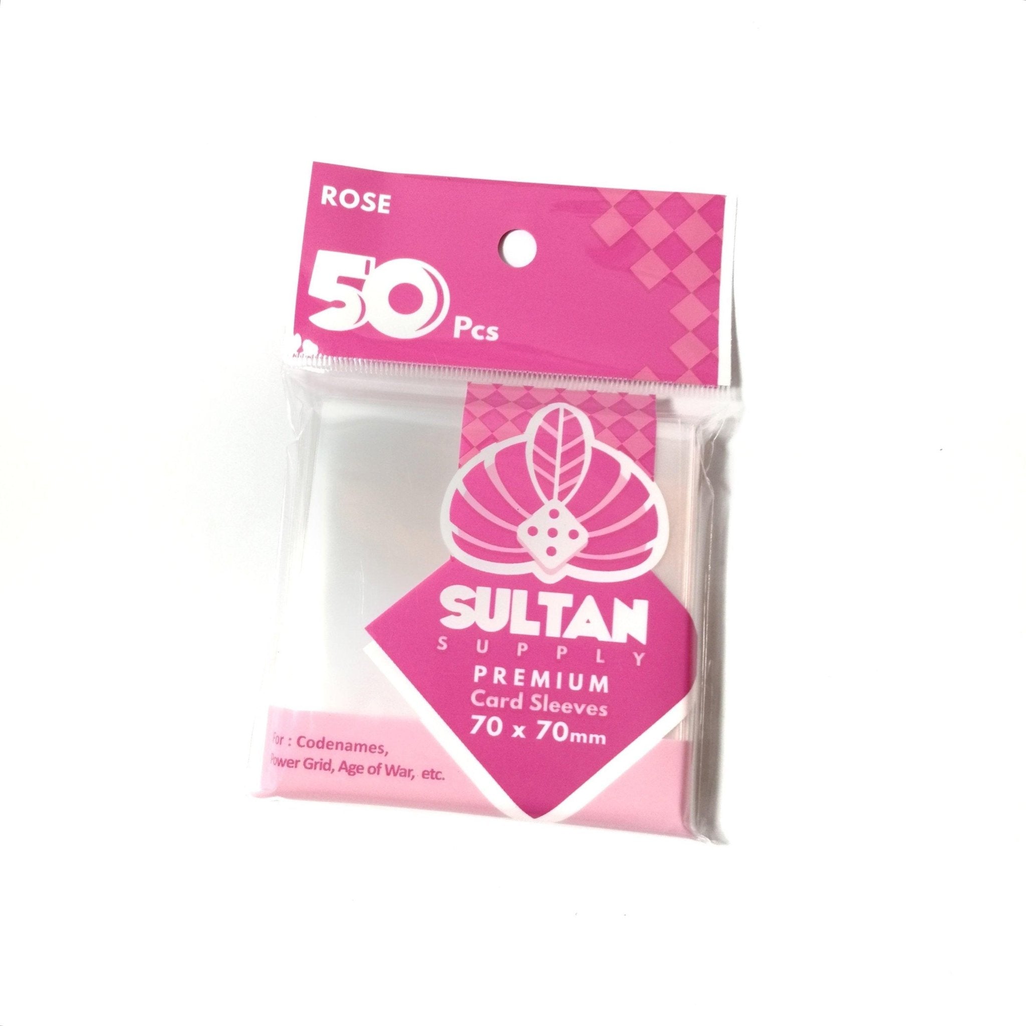 Sultan Supply Premium Card Sleeves: 70 x 70 Small Square Rose (100 mic Gaming Library Sultan Supply Premium Card Sleeves: 70 x 70 Small Square Rose (100 mic Gaming Library