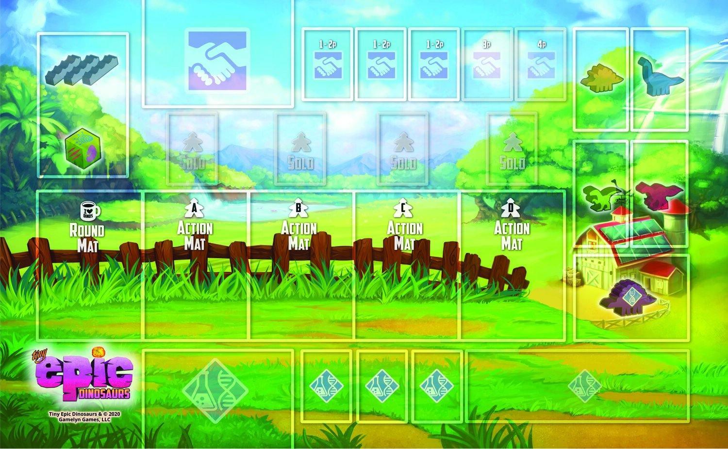 Tiny Epic Dinosaurs Official Game Mat - Gaming Library