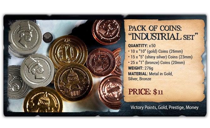 Upgrade Your Games Industrial Coin Set 50 Metal Coins - Gaming Library