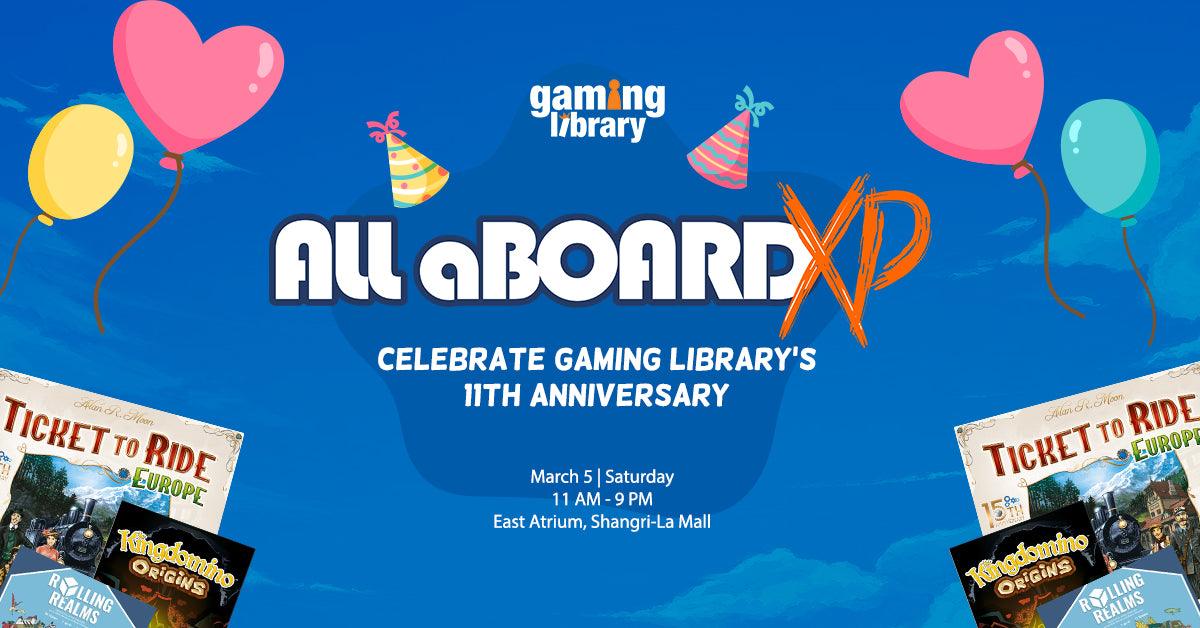 Gaming Library's 11th anniversary in All Aboard XP - Gaming Library
