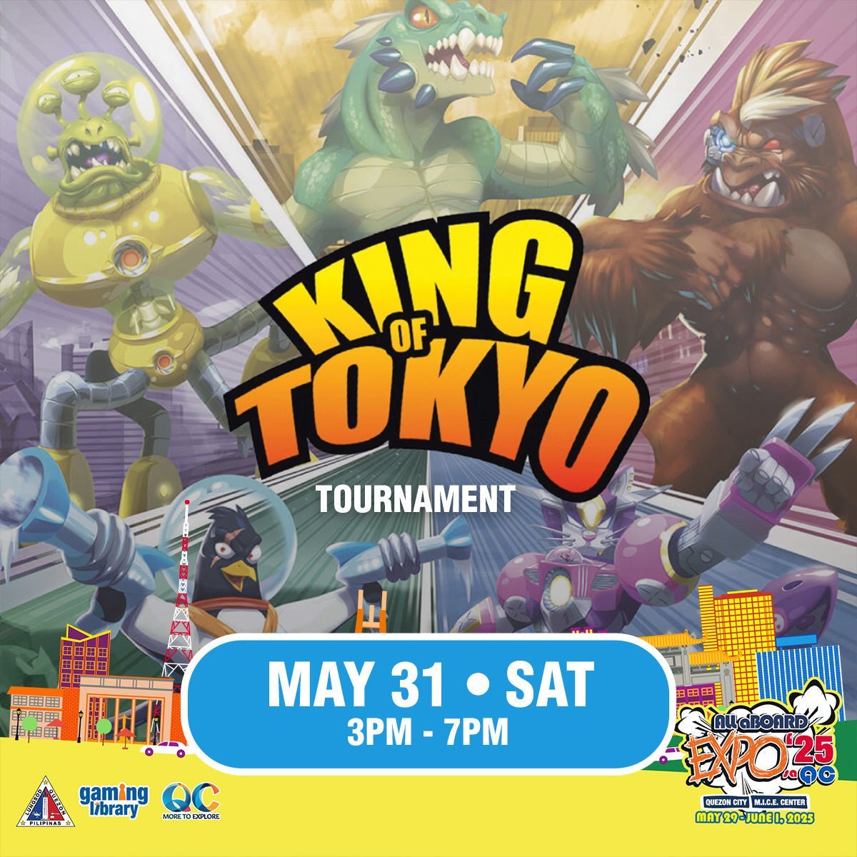 King of Tokyo Tournament Rules - ALL ABOARD EXPO 2025 - Gaming Library