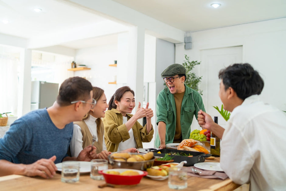 friends having a meal together