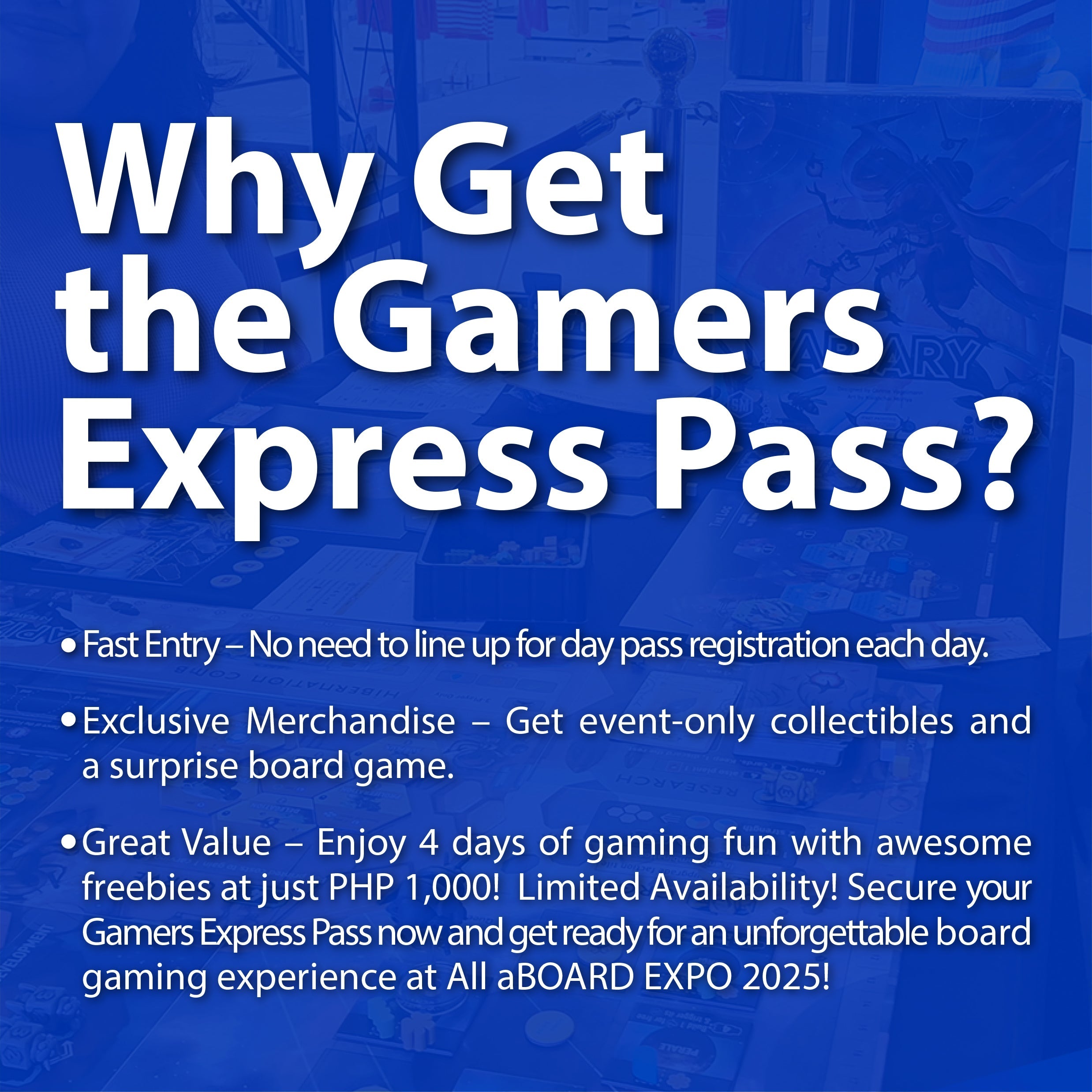 All aBOARD EXPO 2025 - Gamer's Express Pass - Gaming Library