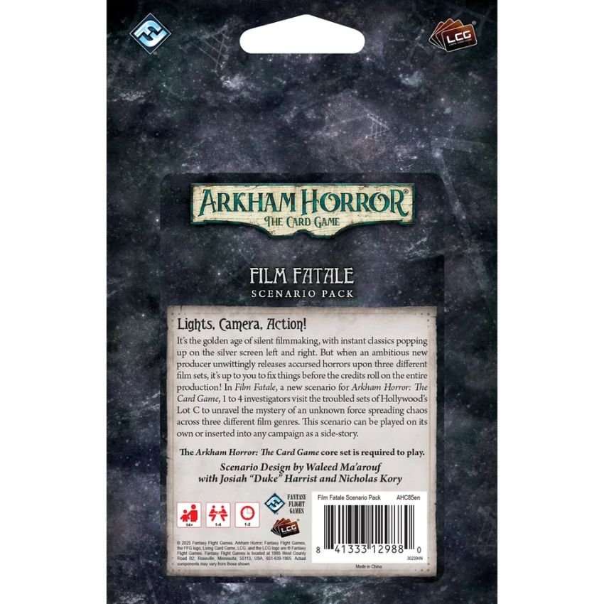 Arkham Horror Lcg: Film Fatale Scenario Pack - Gaming Library