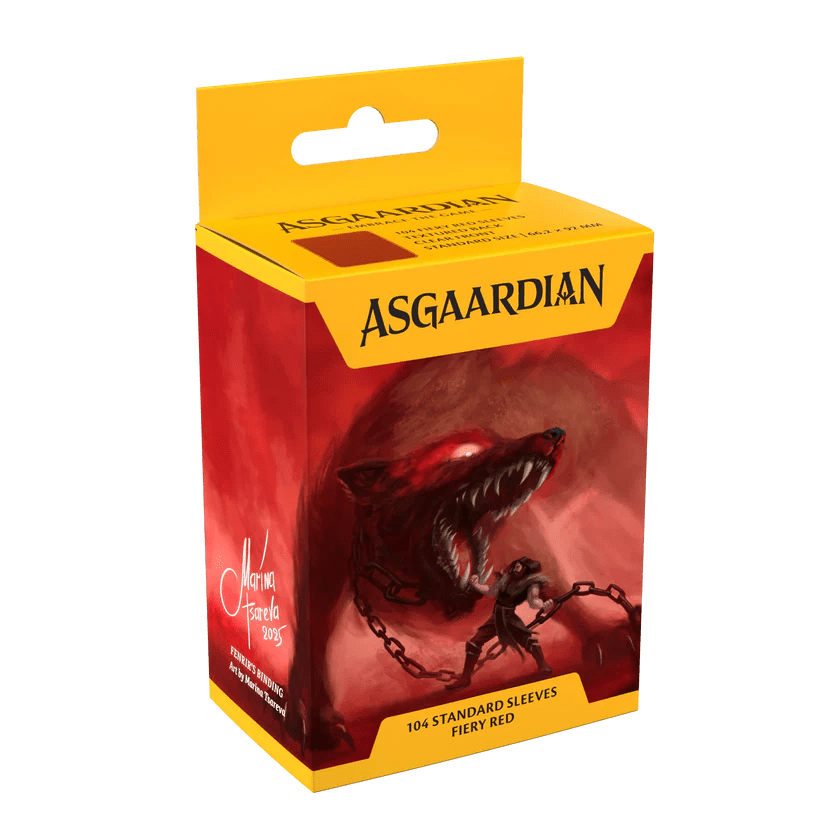 Asgaardian Fiery Red Standard Sleeve - Gaming Library