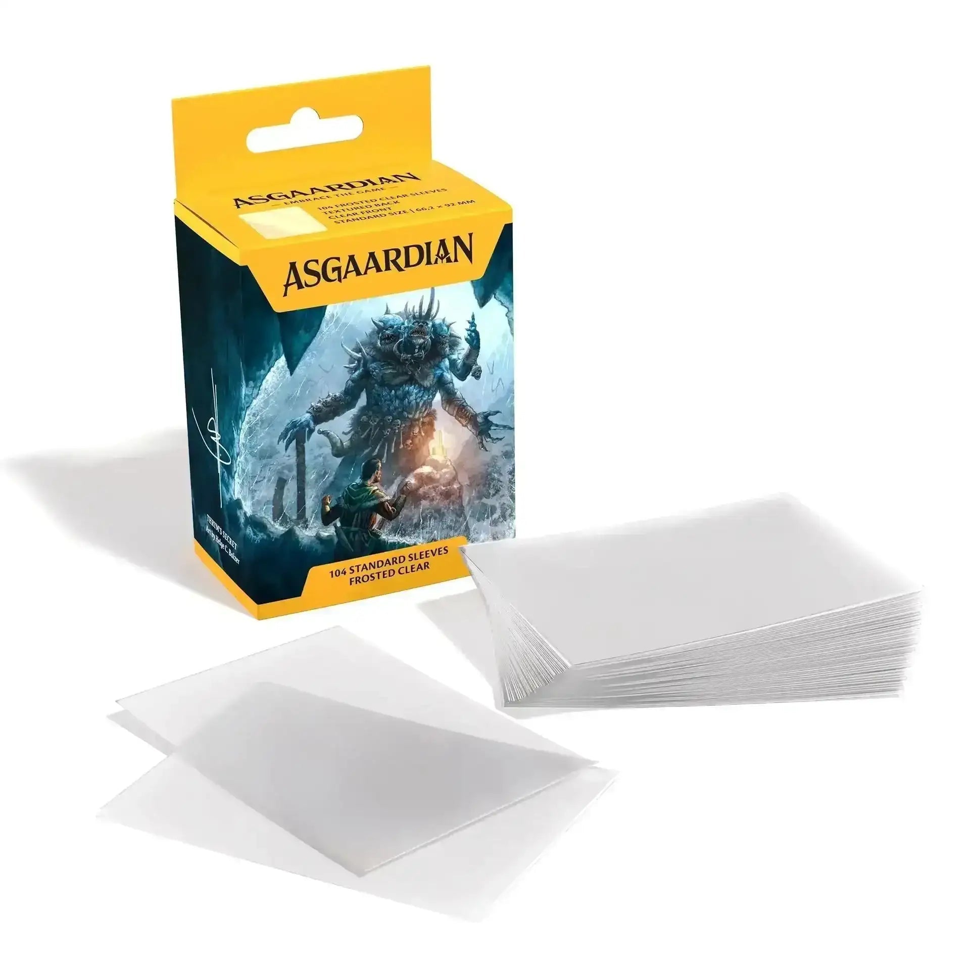 Asgaardian Frosted Clear Standard Sleeve - Gaming Library