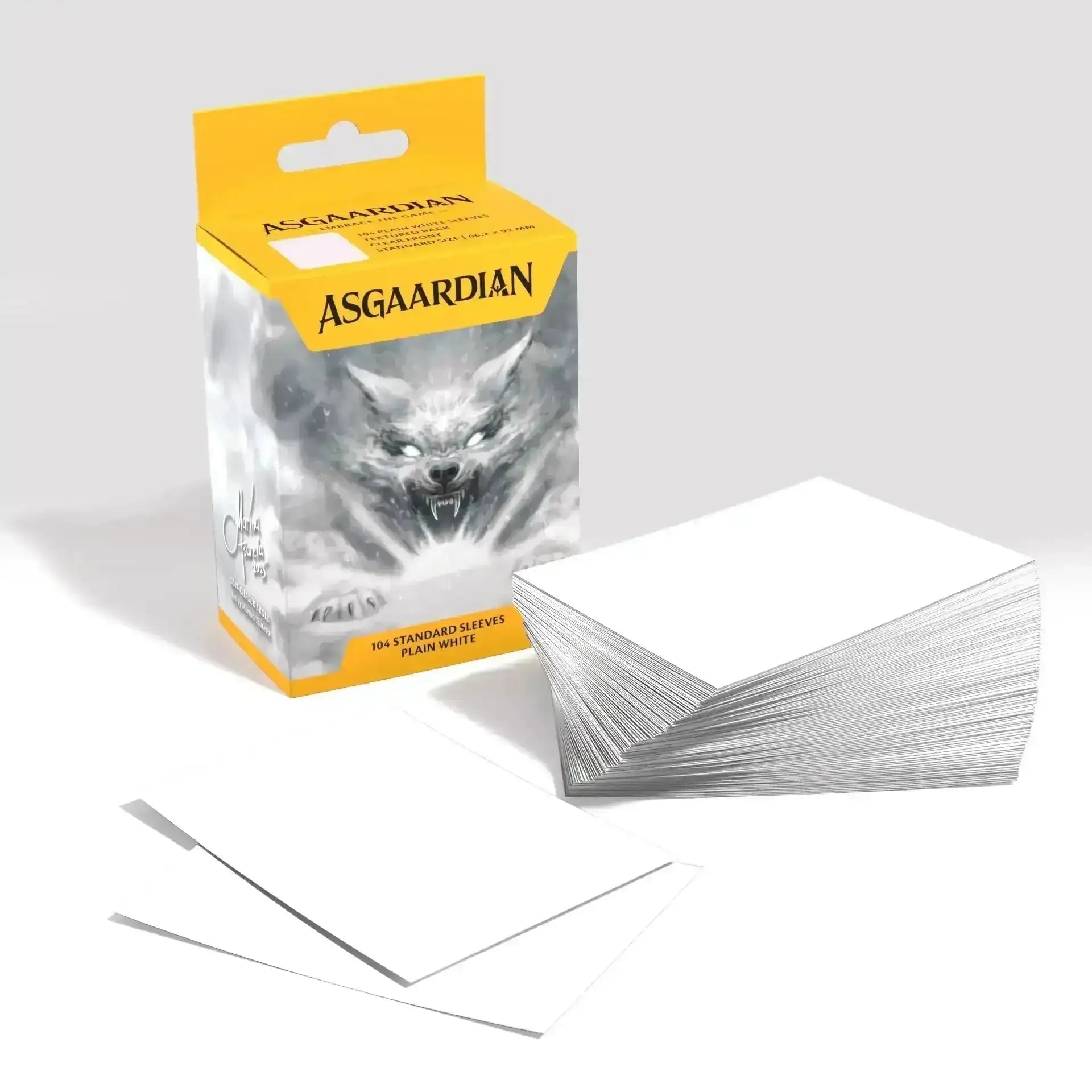 Asgaardian Plain White Standard Sleeve - Gaming Library