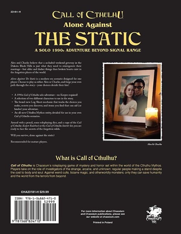 Call of Cthulhu RPG - Alone Against the Static - Gaming Library