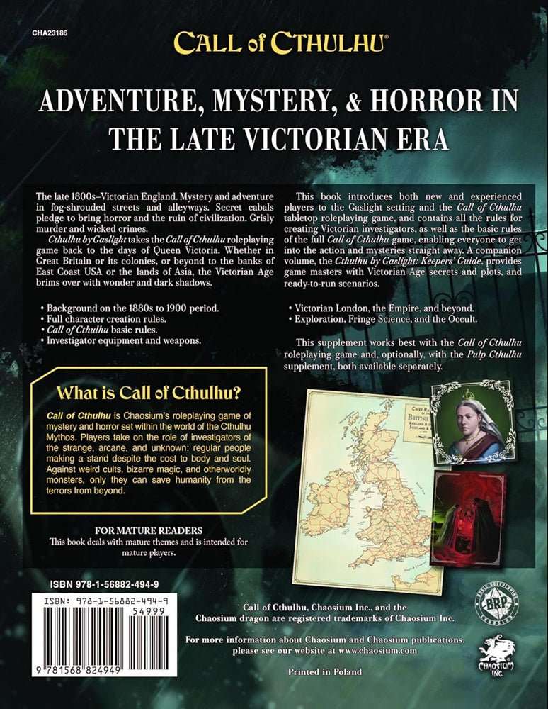 Call of Cthulhu RPG - Cthulhu by Gaslight - Investigator’s Guide - Gaming Library