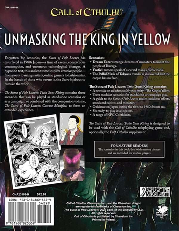 Call of Cthulhu RPG - The Sutra of Pale Leaves: Twin Suns Rising - Gaming Library