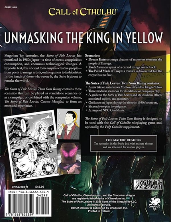 Call of Cthulhu RPG - The Sutra of Pale Leaves: Twin Suns Rising - Gaming Library