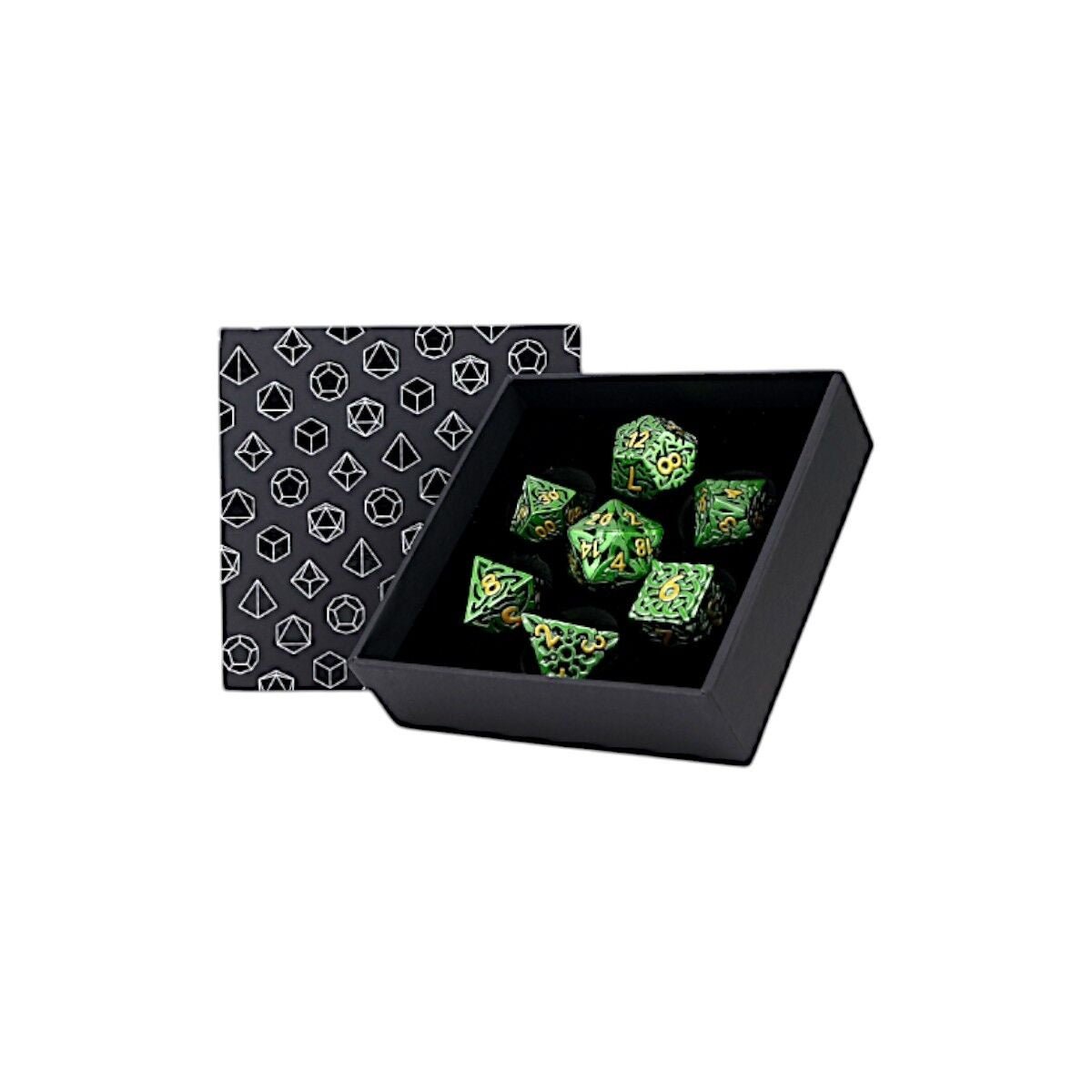 Celtic Hollow Dice Set Old Gold - Gaming Library