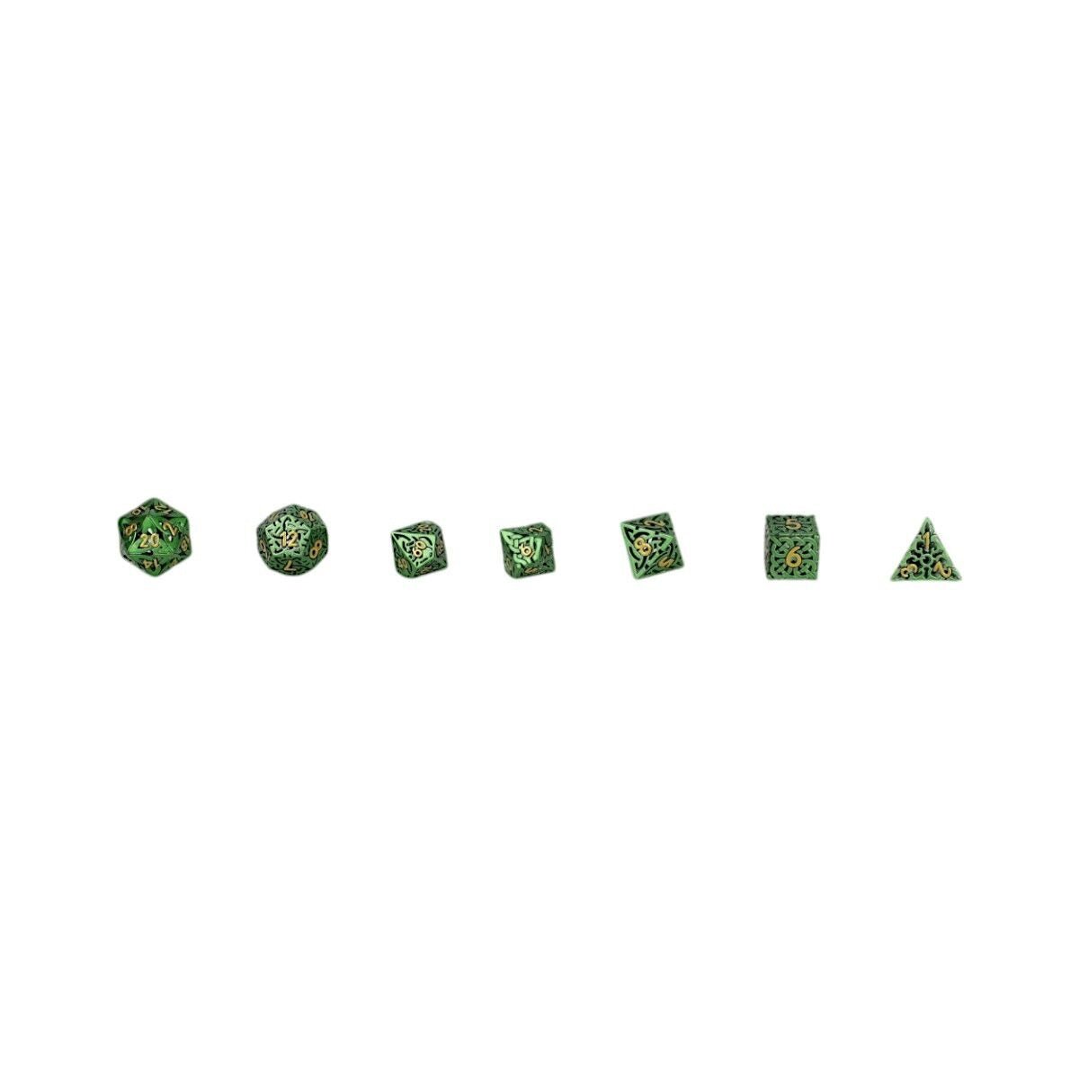 Celtic Hollow Dice Set Old Gold - Gaming Library