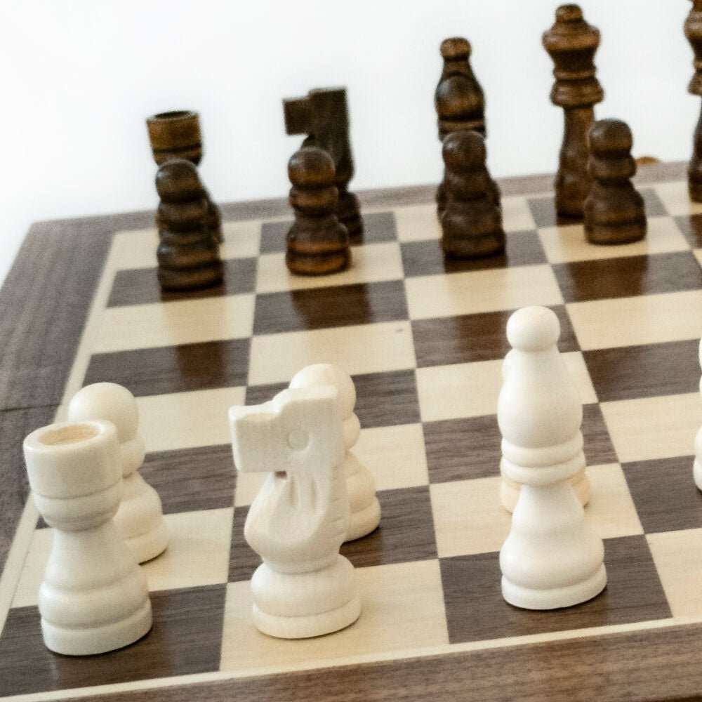 Classics Wooden Folding Chess/Checkers/Backgammon Set - Gaming Library