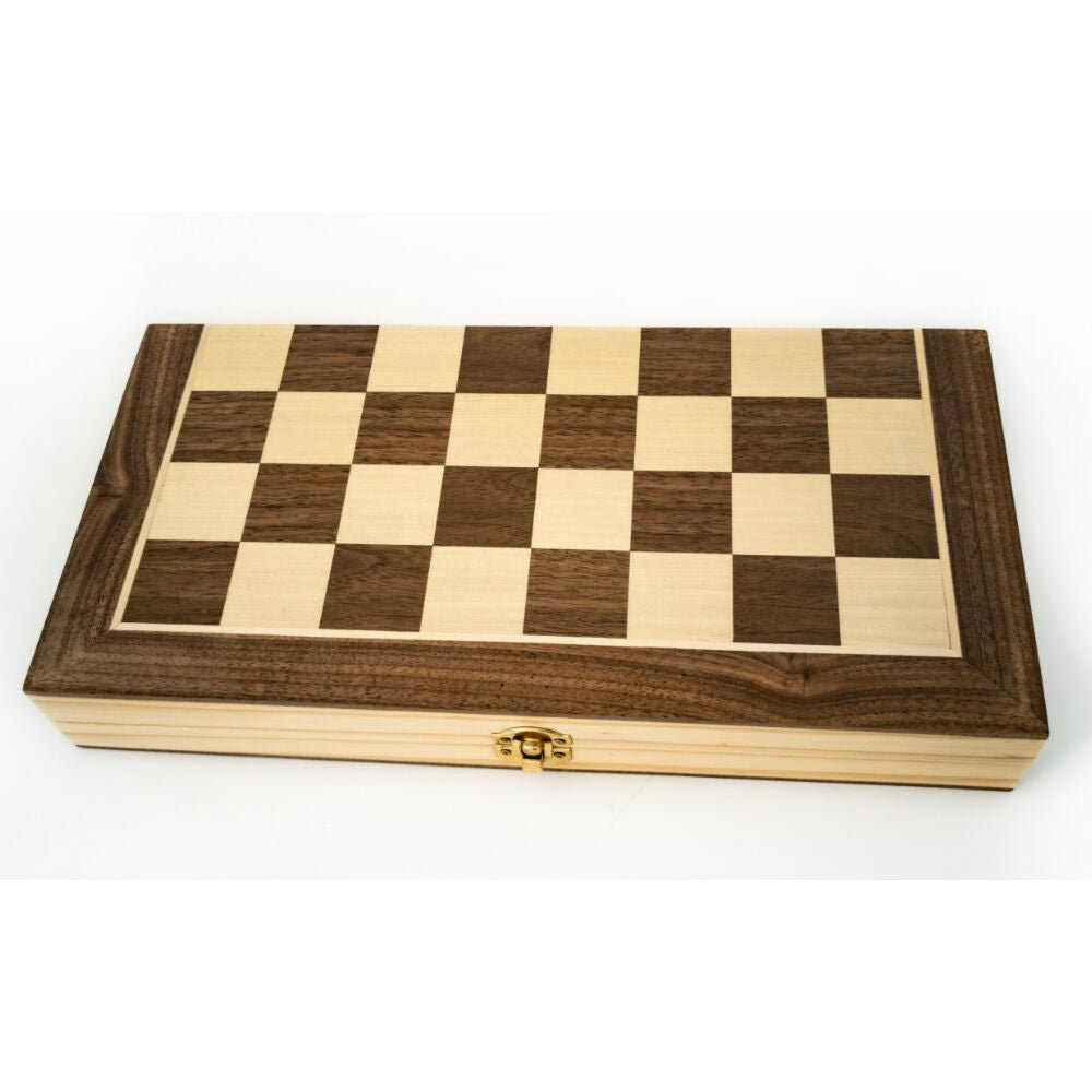 Classics Wooden Folding Chess/Checkers/Backgammon Set - Gaming Library
