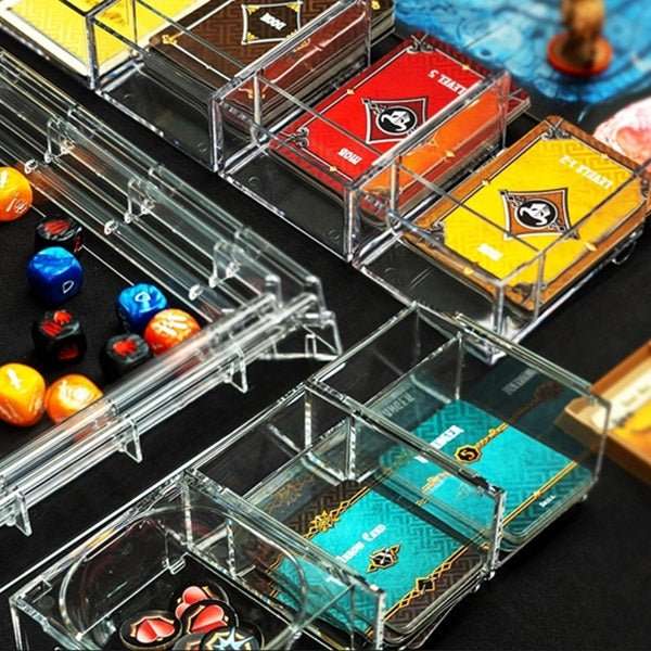 Clear Series Card Holder Dice Tray - Gaming Library