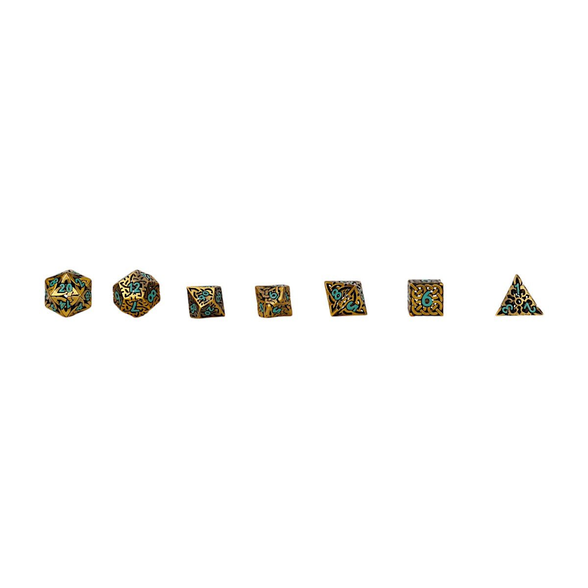 Clockwork Sun Dice Set Ancient Bronze - Gaming Library