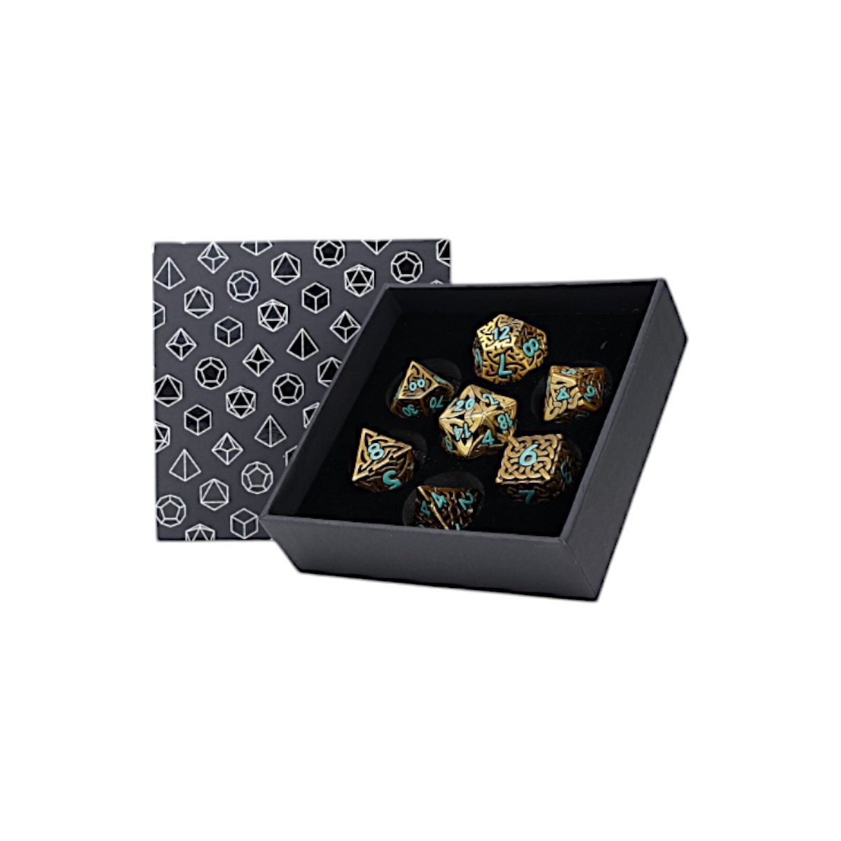 Clockwork Sun Dice Set Ancient Bronze - Gaming Library