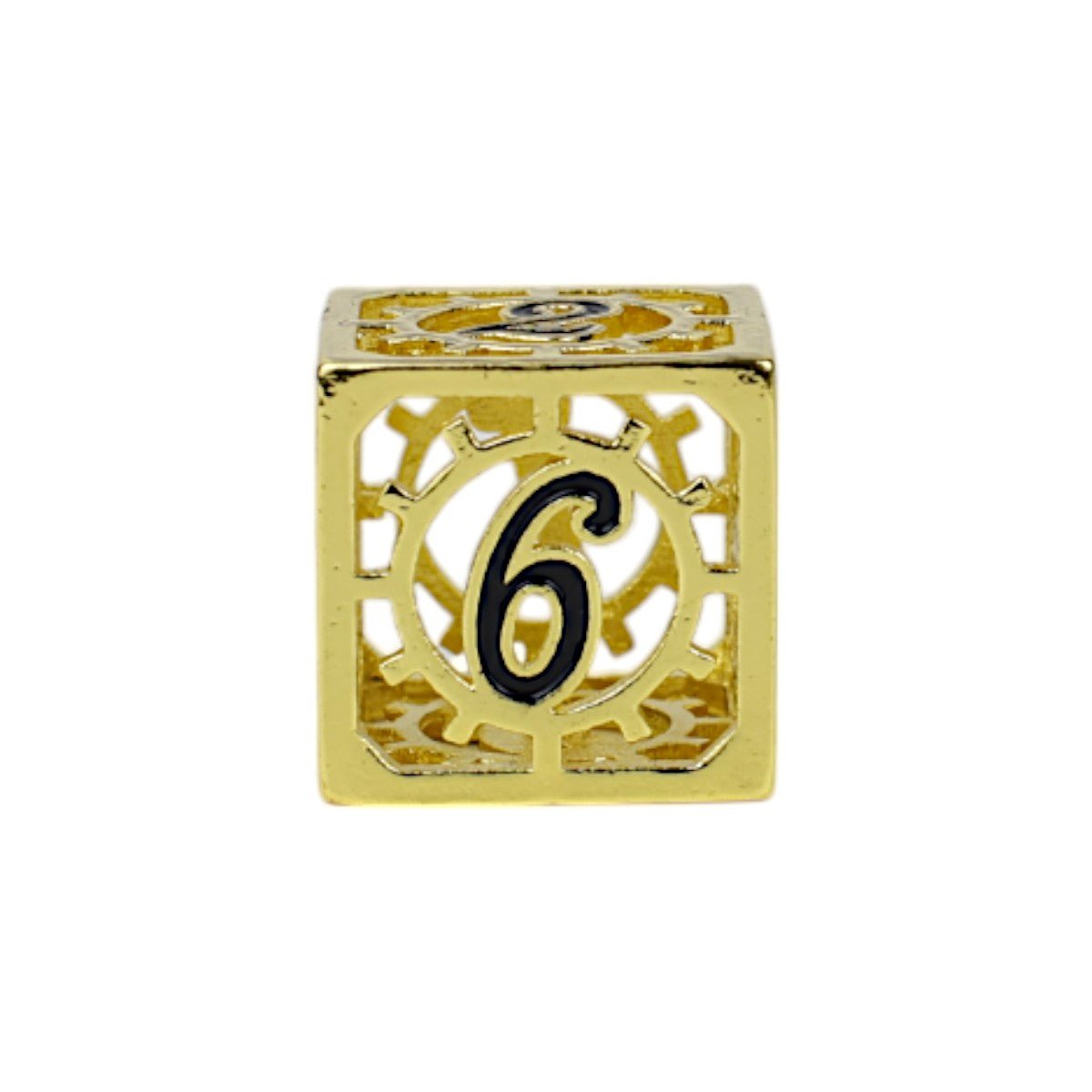 Clockwork Sun Dice Set Black/Gold - Gaming Library