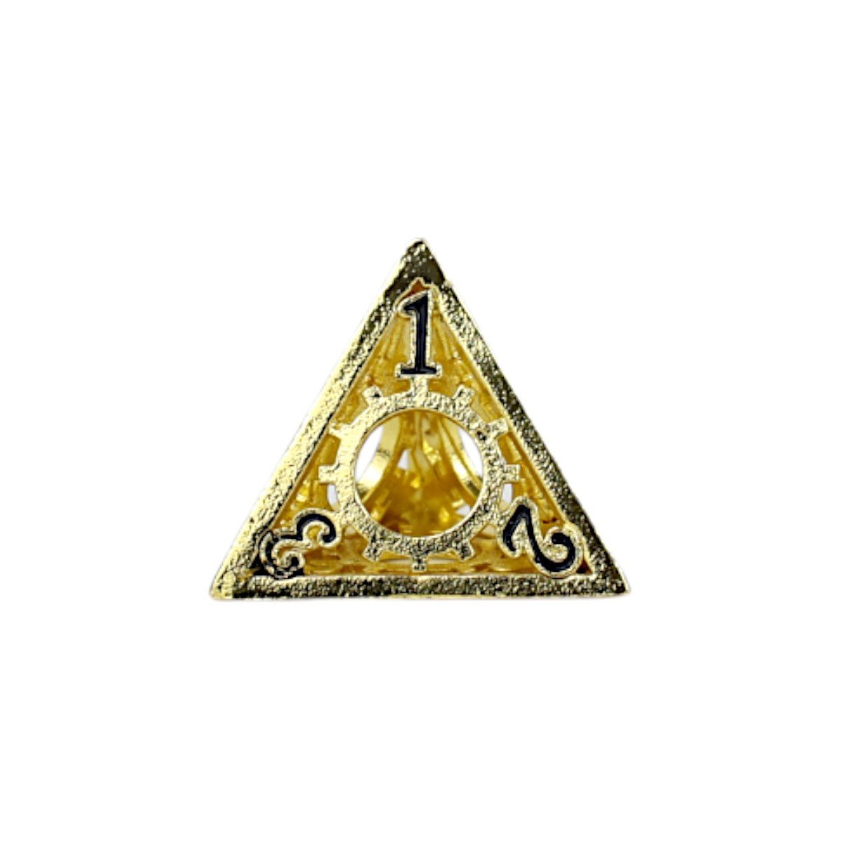 Clockwork Sun Dice Set Black/Gold - Gaming Library