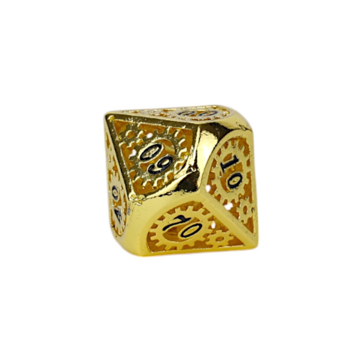 Clockwork Sun Dice Set Black/Gold - Gaming Library