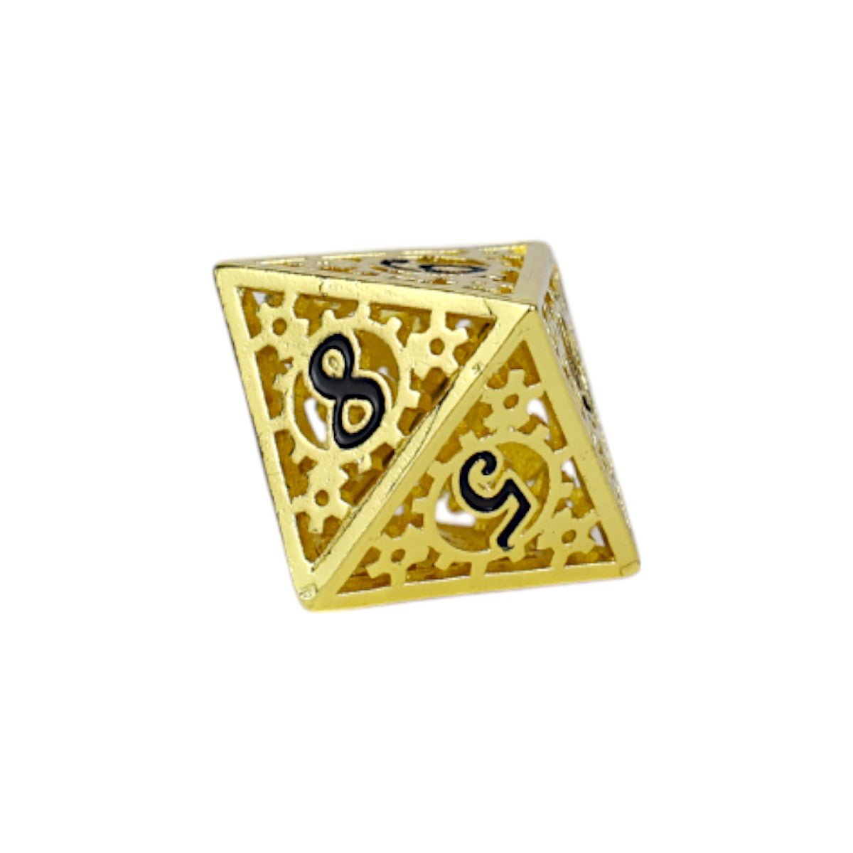 Clockwork Sun Dice Set Black/Gold - Gaming Library
