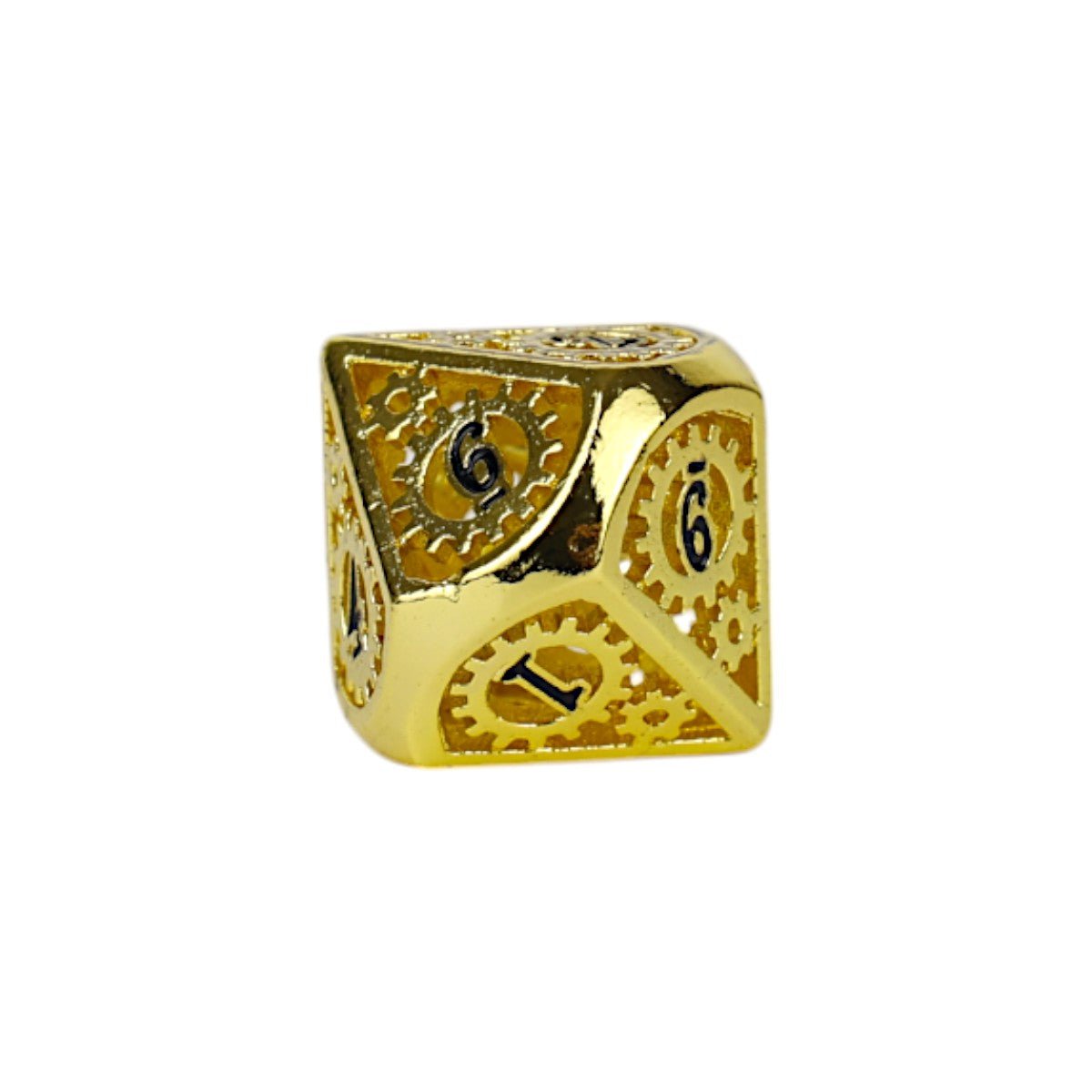 Clockwork Sun Dice Set Black/Gold - Gaming Library